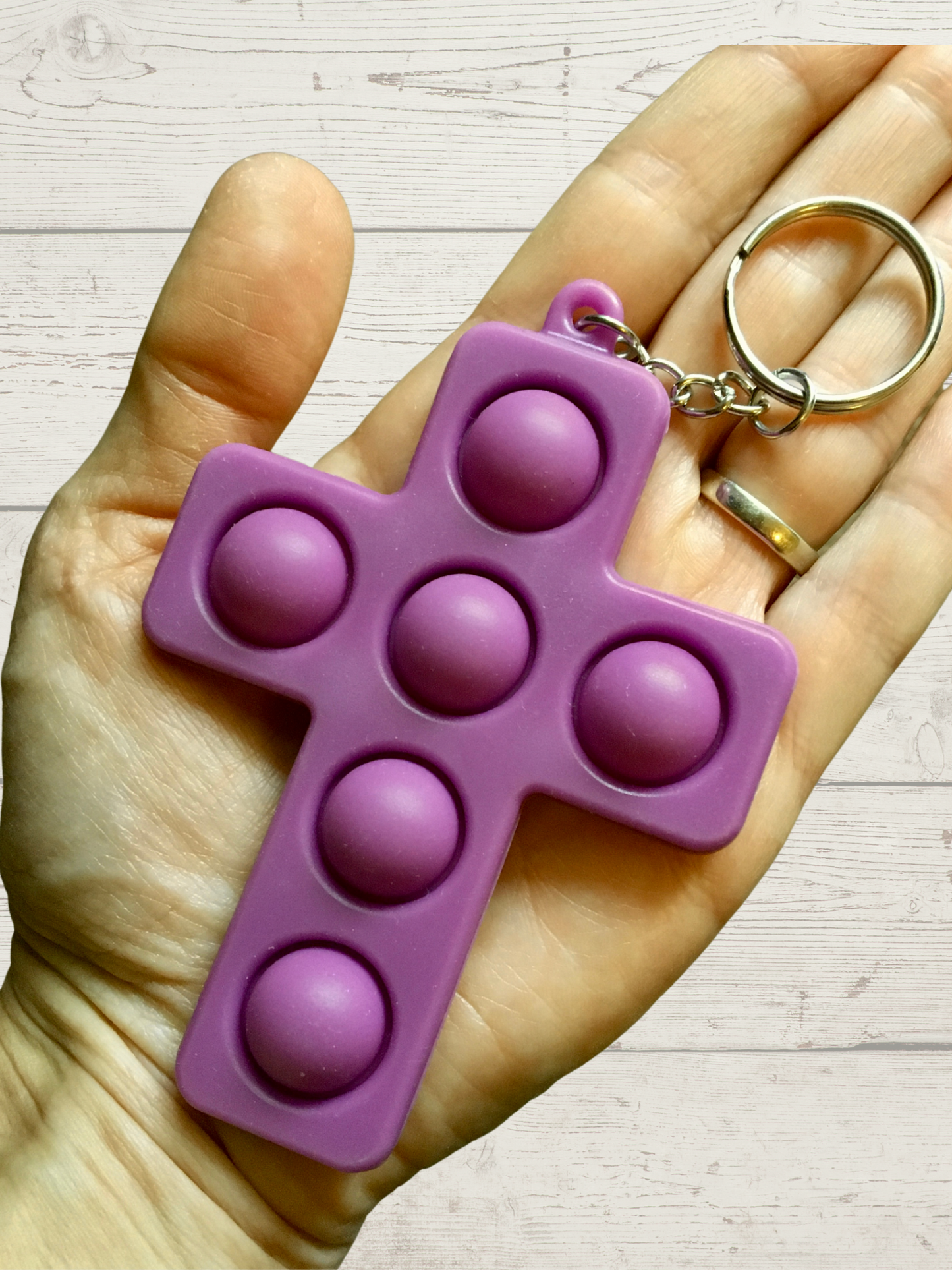 Cross Pop-It Keychain, Cross Popper, Cross Backpack Charm