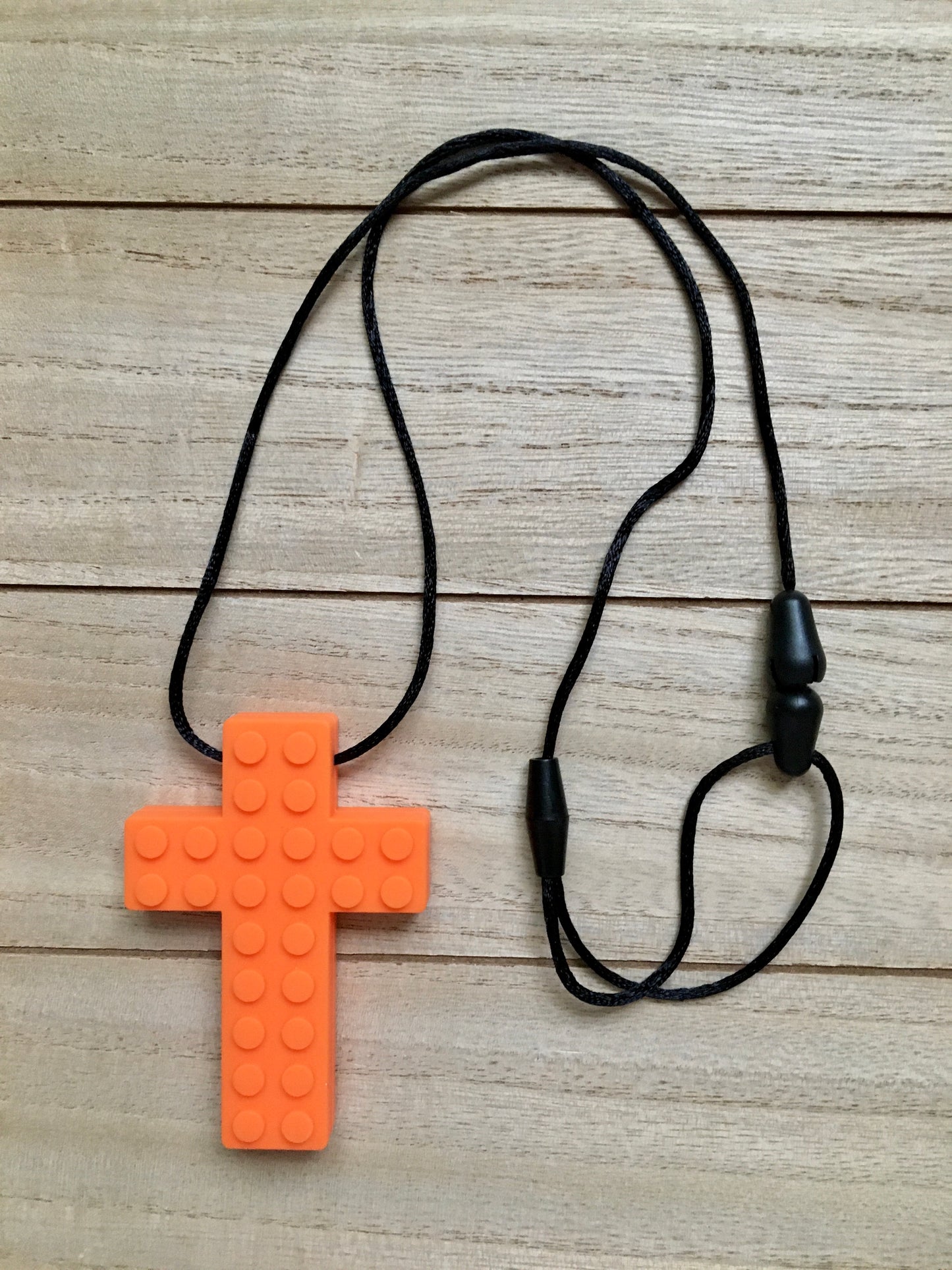 Chewy Cross Necklace, Silicone Cross Necklace