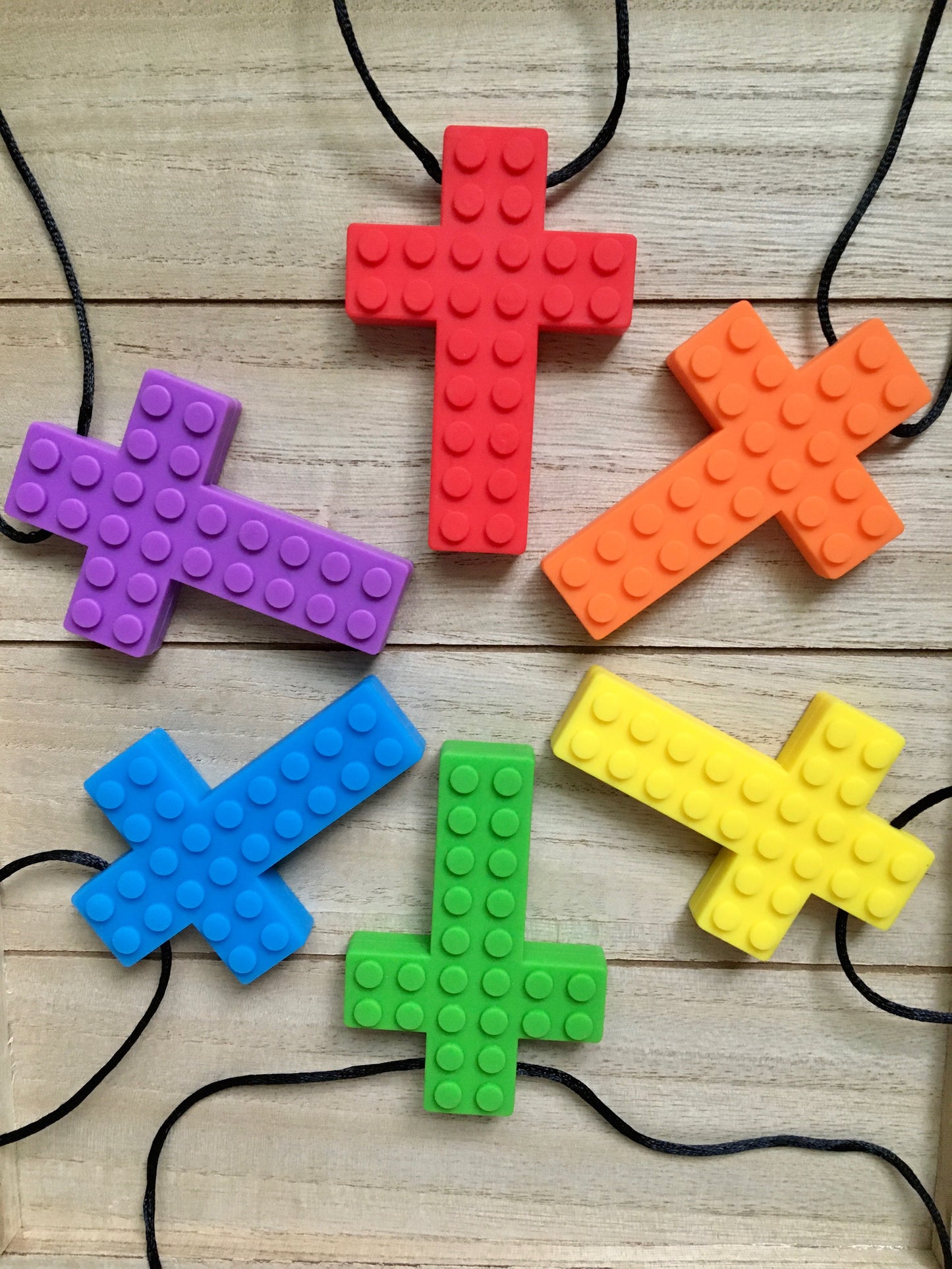 Chewy Cross Necklace, Silicone Cross Necklace