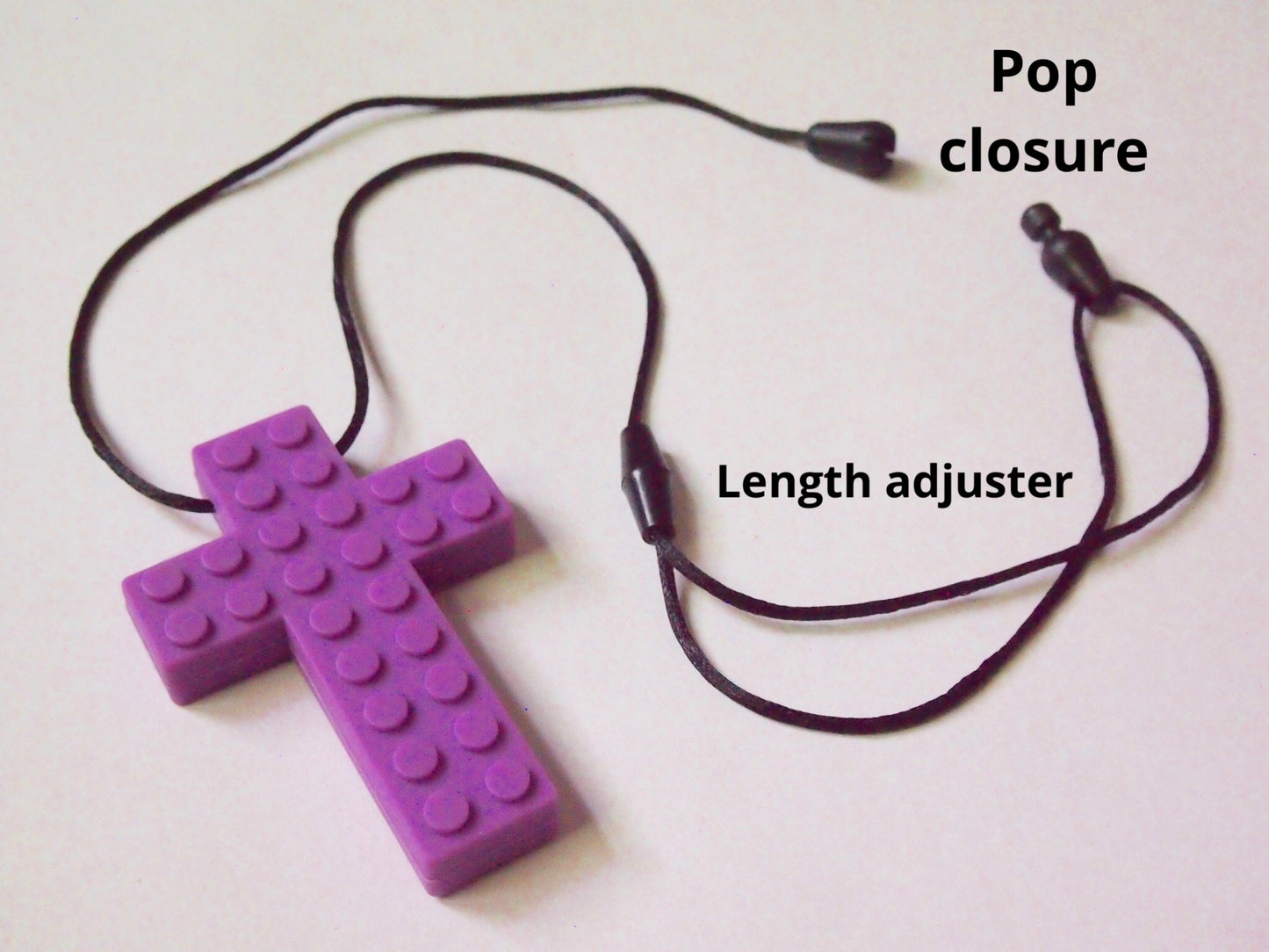Chewy Cross Necklace, Silicone Cross Necklace