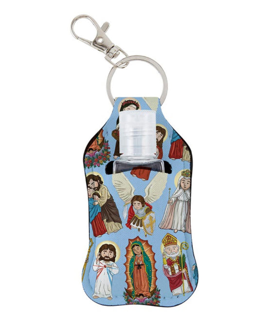 Little Saints Keychain, Hand Sanitizer/Lotion Holder