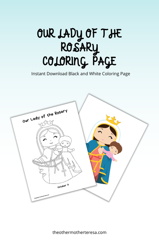 Our Lady of the Rosary Coloring Page