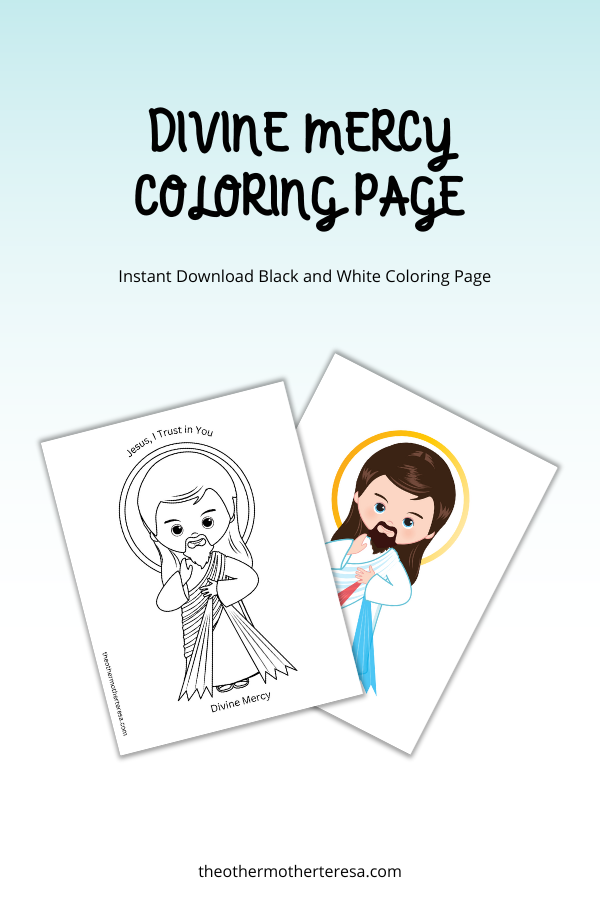 Divine Mercy Coloring Page The Other Mother Teresa