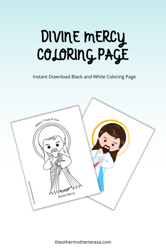 Free Divine Mercy coloring page