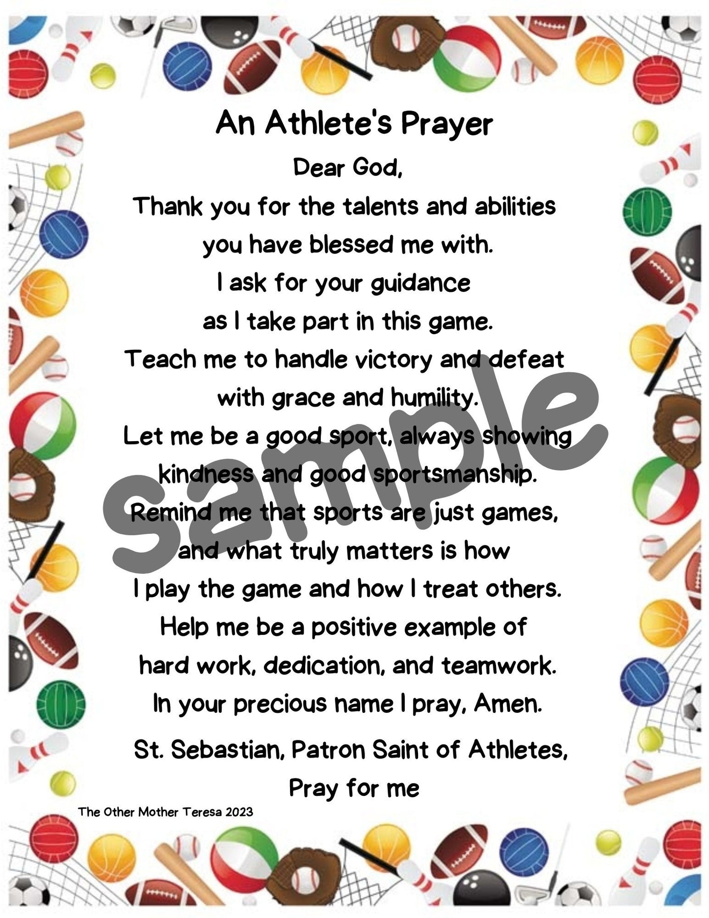 St. Sebastian Medal and Prayer Card, Athlete’s Prayer, St. Sebastian Prayer, Catholic Sports, Sports Prayer Card