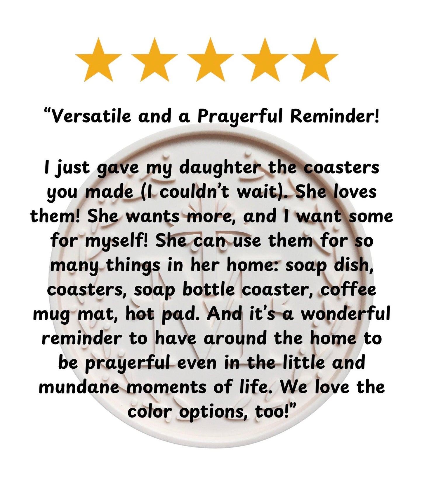 Catholic Coasters, Catholic Silicone Coasters, Set of 4