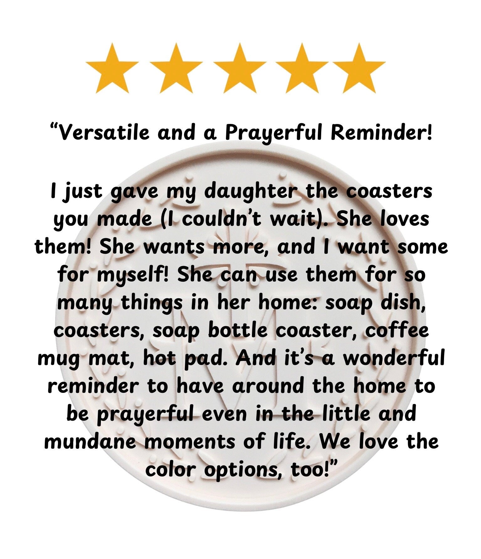 Catholic Coasters, Catholic Silicone Coasters, Set of 4