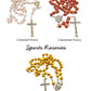 Baseball Rosary and Athlete's Prayer Card, Saint Benedict Rosary