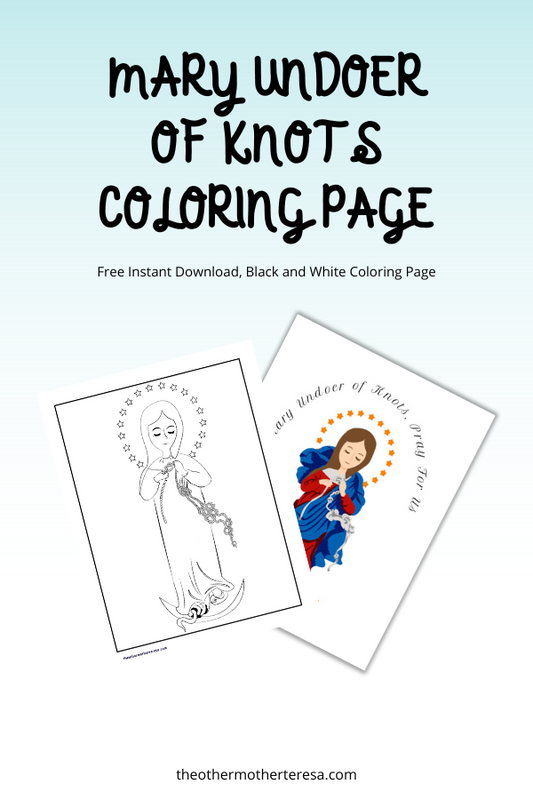 Mary Undoer of Knots Coloring Page