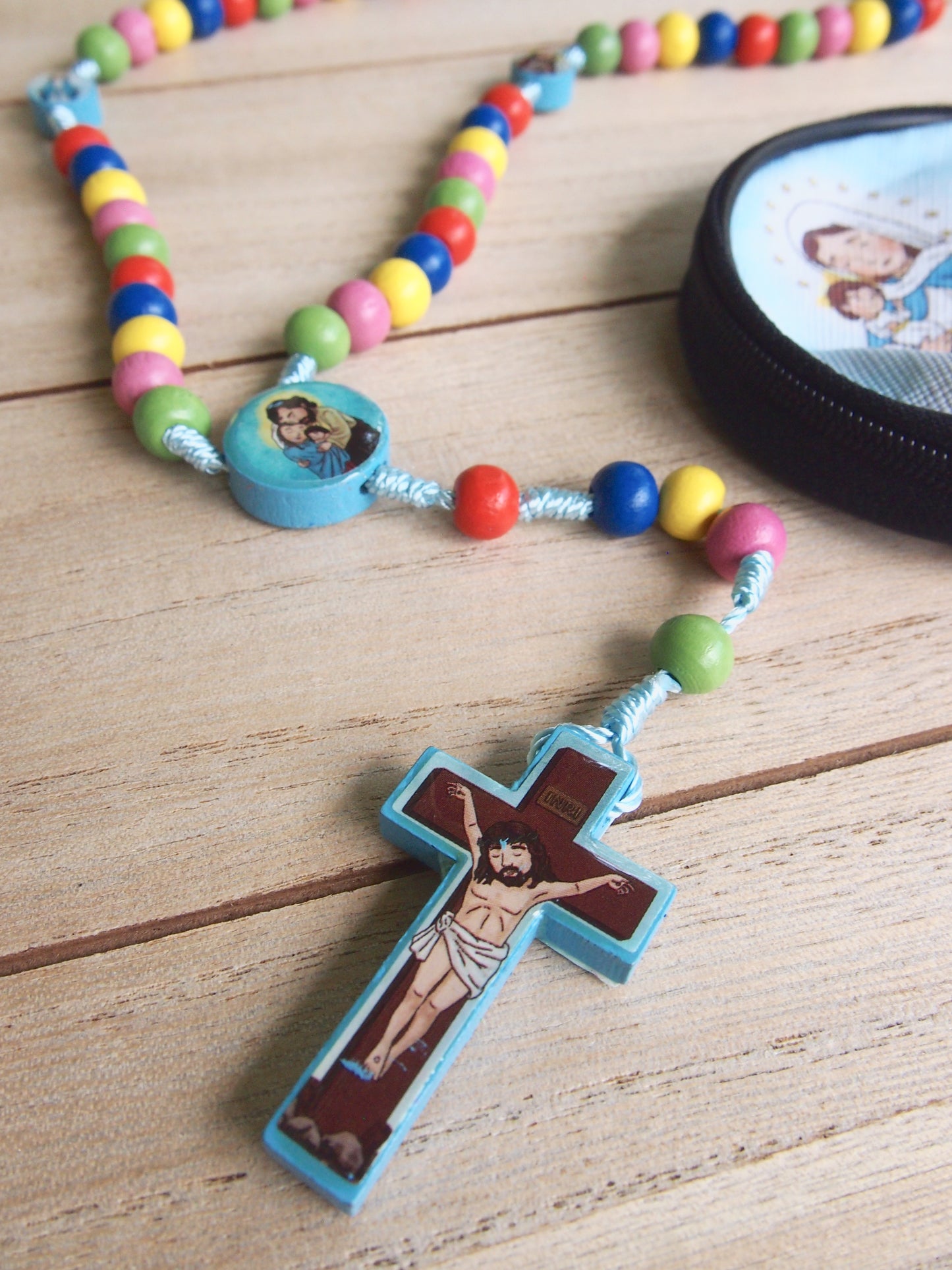 Little Saints Rosary, Children's Colorful Wooden Rosary