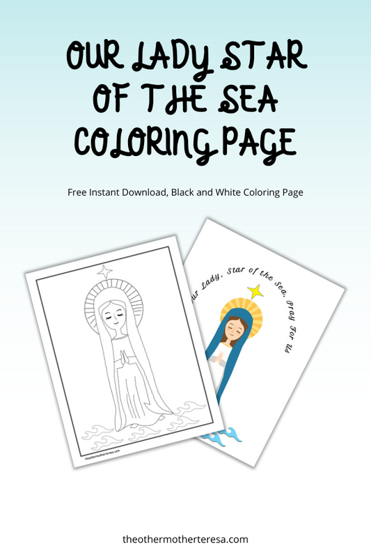Stella Maris, Our Lady Star of the Sea Coloring Page