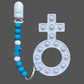 Catholic Baby Bundle, Mini Rosary and Pacifier Clip, Baptism Gift, Catholic Baby Gift