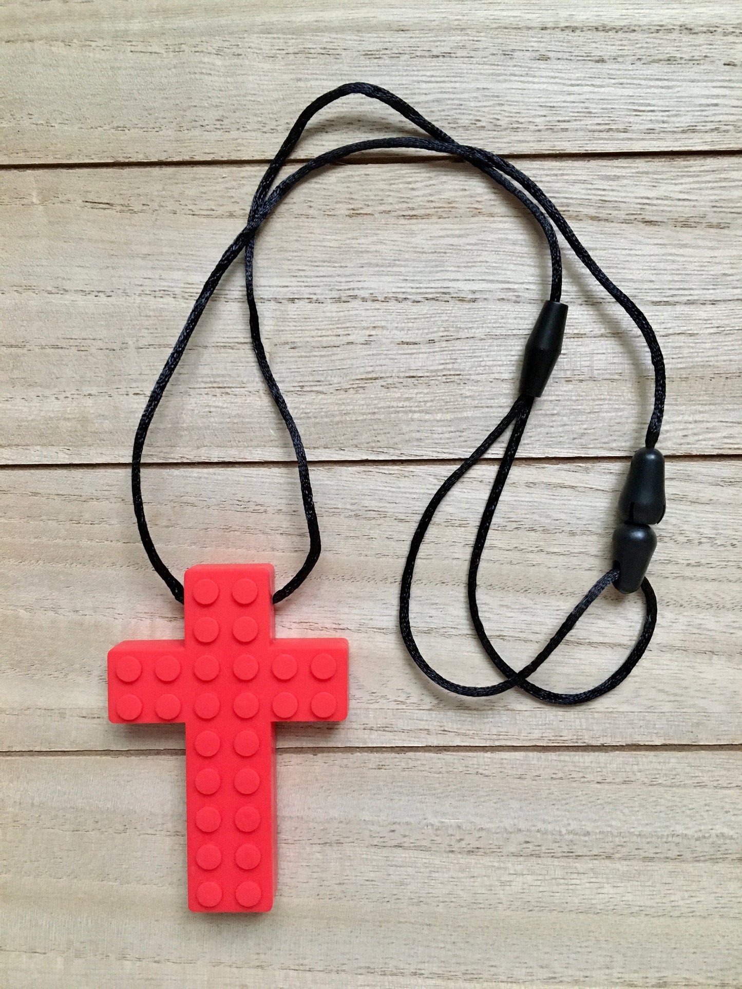 Chewy Cross Necklace, Silicone Cross Necklace