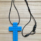 Chewy Cross Necklace, Silicone Cross Necklace